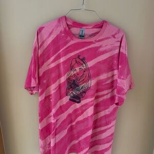 Alice In Wonderland Gildan Pink Tie-Dye T-Shirt